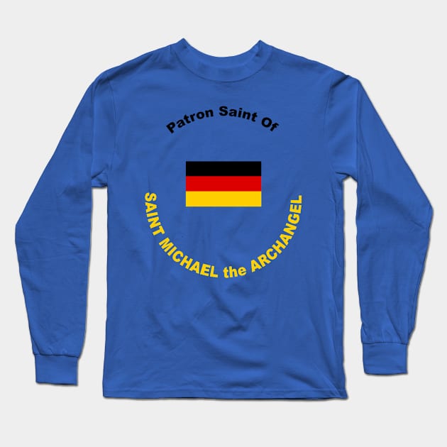 GERMAN PATRON SAINT Long Sleeve T-Shirt by CITY PATRON SAINTS